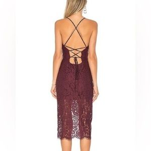 Lovers + Friends Skylight Dress in Merlot XS